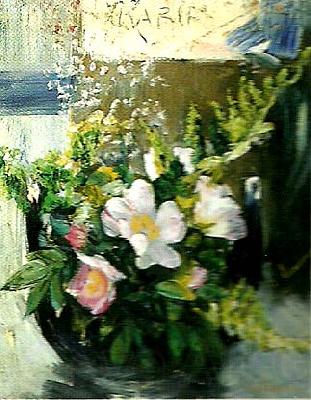 Carl Larsson nyponblom France oil painting art